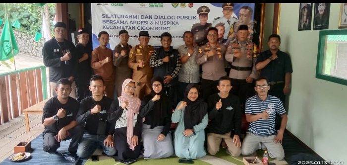 Bersinergi, Paguyuban Jurnalis Cicago Gelar Silaturahmi dan Dialog Publik Bersama APDESI dan Muspika Cigombong