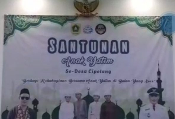 Jelang Hari Raya Iedul Fitri. Pemdes Cipelang Berbagi Kebahagiaan Kepada Anak Yatim